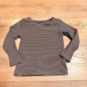H&M Kids Striped Long Sleeve Top Basic Organic Cotton Size‎ 4-5 Y Xsmall Girls